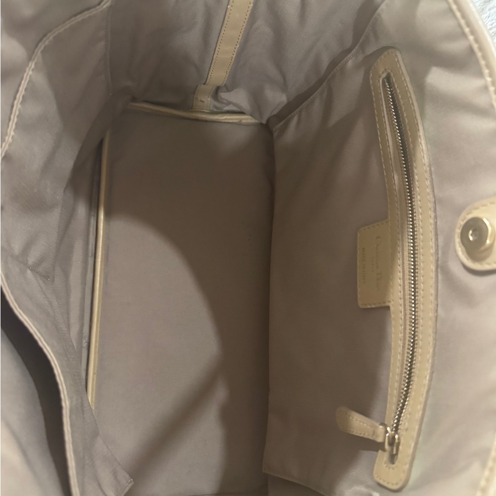 Christian Dior Coated Canvas Cannage Tote Bag with Charm - Picture 7 of 10